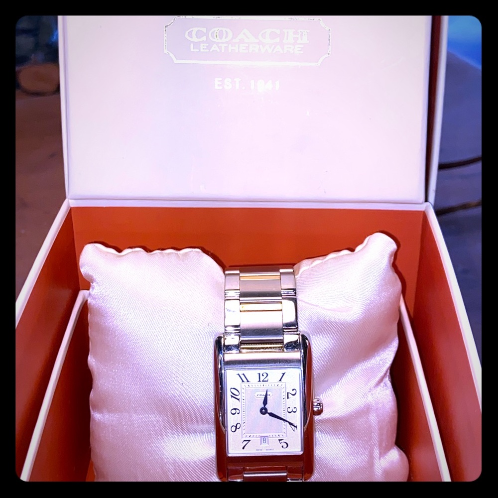 Coach watch silver with gold men’s watch